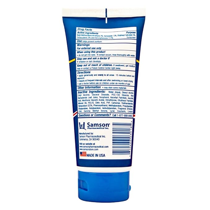 Sunscreen Moisturizing Face & Body Lotion (SPF 75) w/Aloe Vera for Cooling Sensation | Works with Acne Prone Skin | UVA UVB Protection Sunblock | 3oz