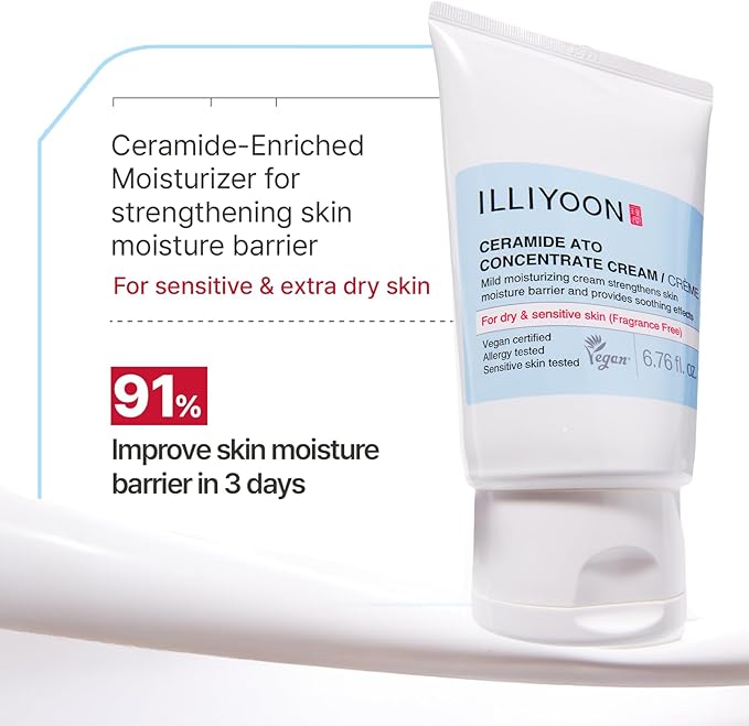 Illiyoon Ceramide ATO Cream 6.76 Fl Oz with Ceramide ATO Milky Toner