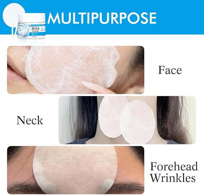 BHA + PHA Toner Pad, 90 Pads Zero Pore Pad, Natural Hydration Hyaluronic Acid & Centella Sheet Masks with Peony – Facial Pads for Glowing Skin