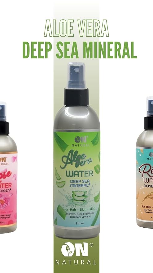 On Natural Aloe Vera Deep Sea Mineral Facial and Hair Mist, 8oz Facial and Hair Mist