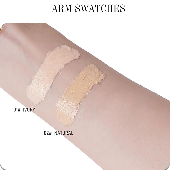 O'CHEAL Mushroom Head Air Cushion CC Cream,BB Cream Foundation Cream for Face Makeup Concealer Cushion for Face Comestics Make Up Long-Lasting Cushion Compact 02#NATURAL