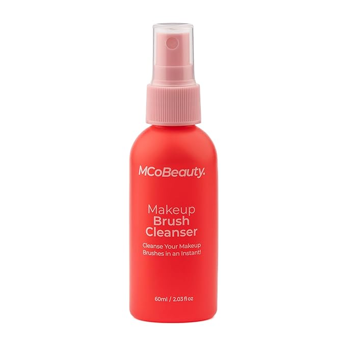 MCoBeauty - Makeup Brush Cleanser - Instant Refresher Spray for Quick Cleaning, Gentle No-Rinse Formula - Makeup Brush Cleaner, Vanity Accessories, Beauty Products