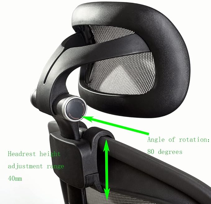 MingYi.office New Headrest for Herman Miller Classic and Remastered Aeron Office Chair Black/Graphite Headrest Only - Chair Not Included (for Remastered Aeron)