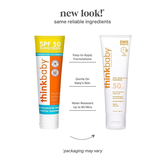 Thinkbaby Safe Sunscreen SPF 50+ (6oz) - Family Size