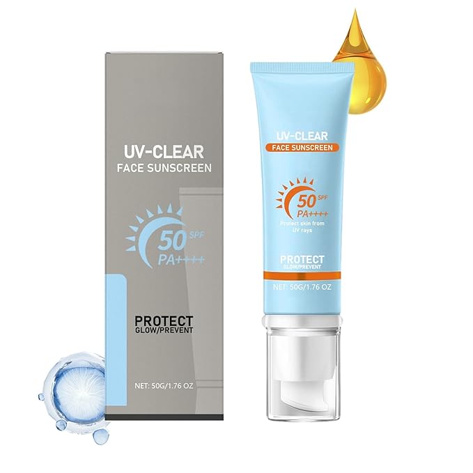 Sunscreen SPF 50, SPF 50+ Moisturizer Sun Screen, Lightweight under Makeup, Travel Essentials, Summer Essentials, Skin Care, Sunscreen for Face & Body