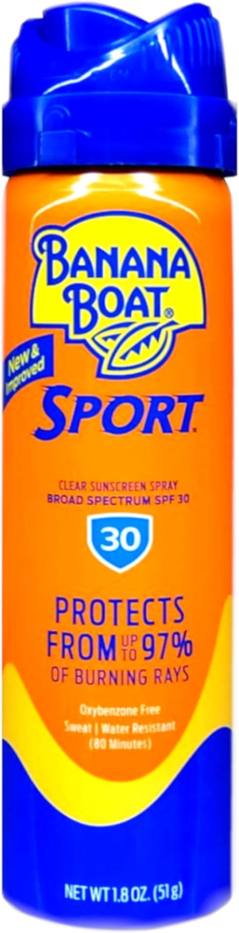Banana Boat Sun Screen Sport Spray SPF 30 UltraMist Coolzone 1.8 oz (Travel Size), 2 units
