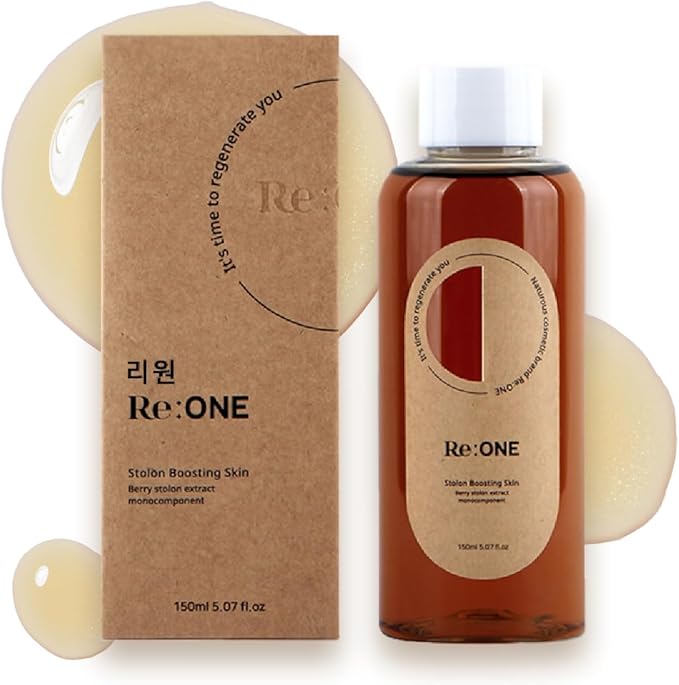 Re:ONE Korean Vegan Facial Toner 5.07 Fl Oz, Hydration & Moisturizing for Dry Skin | Strawberry Essence, Korean Skincare, Vegan, Eco-Friendly, upcycling, Alcohol Free, Sustainable, Simple Ingredients