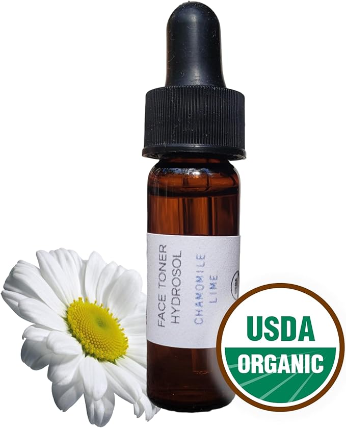 Chamomile Lime Face Toner Sample for Dry Skin - Certified Organic, Raw, Vegan, & Cruelty-Free