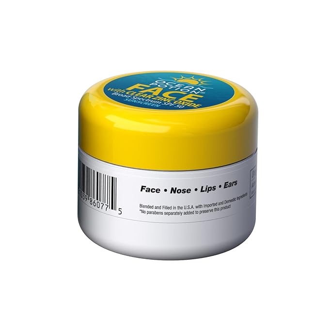 Ocean Potion Face Zinc SPF 50, Broad Spectrum UVA/UVB Protection, Clear Zinc Oxide Facial Sunscreen, Water-Resistant, Enriched with Aloe & Vitamin E, Oxybenzone-Free