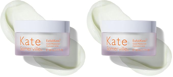 Kate Somerville ExfoliKate Glow Moisturizer – Clinically Formulated Daily Face Cream, Gently Exfoliates and Hydrates, 1.7 Fl Oz (Pack of 2)