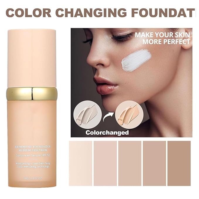 Foundation 4 In 1 - Medium Spectrum Foundation Medium Spectrum Hydrating Medium full coverage concealer with SPF 50+ Inspired Longwearing & Waterproof - Korean Makeup (1pcs)