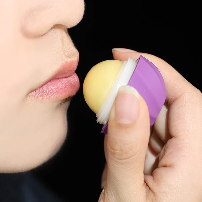 longway 0.24Oz (7ml) Empty Lip Balm Sphere Containers | Screw Cap Lipstick Tubes/Chapstick Tubes/Chapstick Holder for Lip Gloss & BPA FREE (Pack of 10, Purple)