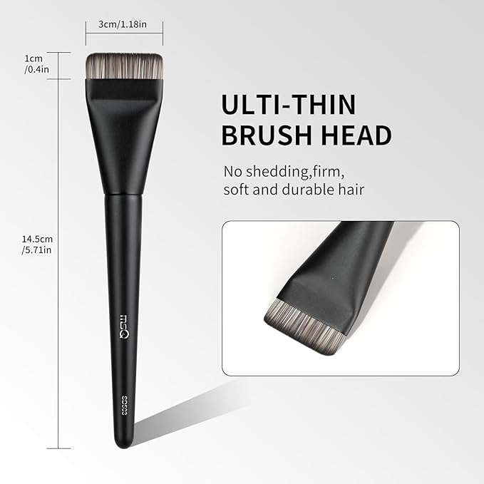 MSQ Flat Foundation Brush,Korean Makeup Brush Ultra Thin Spatula Facial Brush Face Mask Brushes for Liquid Foundation, Blending Cream,Mask,Mud, Clay, Charcoal Mixed Mask, DIY