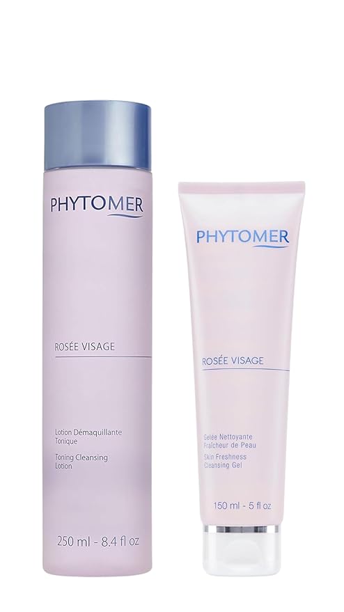 PHYTOMER Rosée Visage Duo: Toning Cleansing Lotion & Face Cleansing Gel for a Refreshing, Radiant Complexion