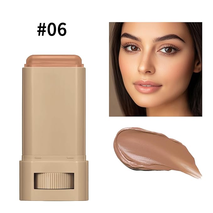 Beauty Balm Serum-Enriched Tinted Moisturizer Stick – Hydrating Lightweight Solid Foundation with Natural Skin Tint Finish, Flawless Sheer to Medium Coverage, Radiant & Dewy Glow, All-Day Wear (6#, 1)