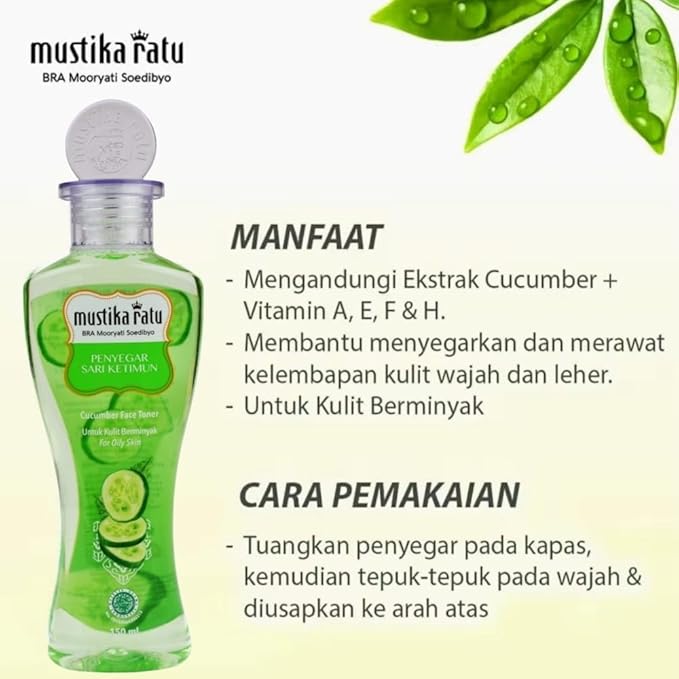 Mustika Ratu, Face Toner, 150ml, Cucumber (Pack of 1)