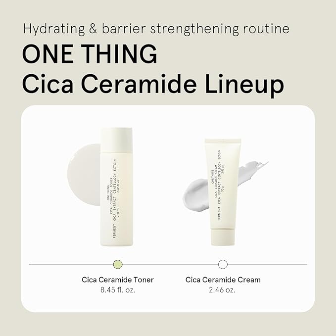 ONE THING CICA Ceramide Toner 8.45 Fl Oz | Centella Asiatica Soothing Calming Hydrating Facial Toner for Sensitive Dry Combination Skin, Barrier Repair Strengthening, Firming | Vegan Korean Skin Care