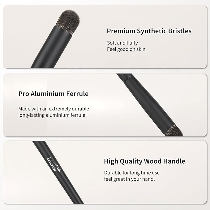 MSQ Concealer Brush Concealer Makeup Brush Under Eye Mini Small Makeup Foundation Brushes for Concealer Powder Liquid Makeup (Black)