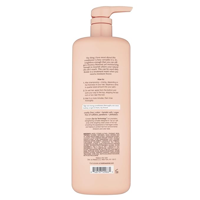 Kristin Ess Hair The Signature Conditioner for Dry Damaged Hair - Moisturizes,Smooths,Detangles + Softens-Hair - Sulfate Free,Color + Keratin Safe,33.8 fl. oz.,(Pack of 2)