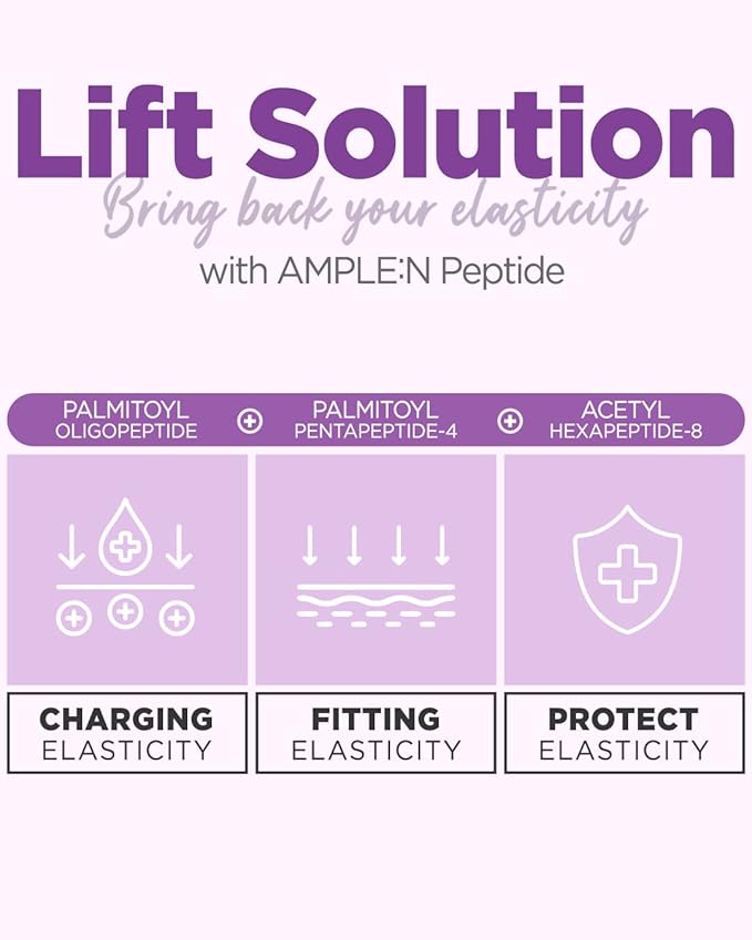 AMPLE:N Peptide Shot 2X Ampoule – Intensive Age Defying Concentrate Face Serum with Peptide Threads – Erasing Wrinkles and Improve Firmness – Lifting Sagging Skin – Plump, Repairs Skin, 1.01 fl.oz.