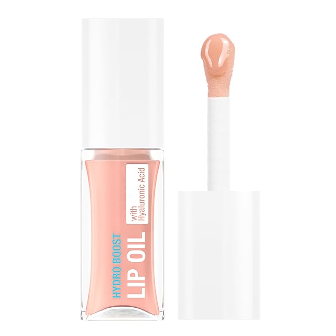 Neutrogena Hydro Boost Tinted Lip Oil with Hyaluronic Acid, Hydrating and Nourishing Lip Oil for Fuller Looking Lips, Light Pink, .2 fl. Oz