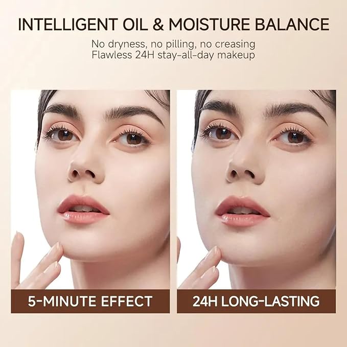 Luminous Dual-ended Concealer Foundation Stick, Korean Foundation Stick, 2-In-1 Contouring Foundation Full Coverage Cream Built-In, Flawless & Long-Lasting Dual-Ended Foundation Stick (#04)