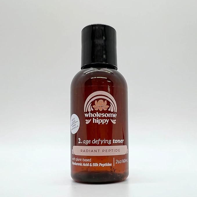 Wholesome Hippy Age Defying Silk Peptide Gel Toner - Hydrating Toner - Plant-Based Hyaluronic Acid toner 2oz