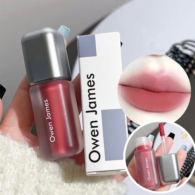 4 Colors Matte Liquid Lipstick Set,Velvet Smooth Korean Lip Gloss,Waterproof Non-Stick Cup Long Lasting Lip Clay,Matte Nude Lip Stain Makeup Gift Kit for Women