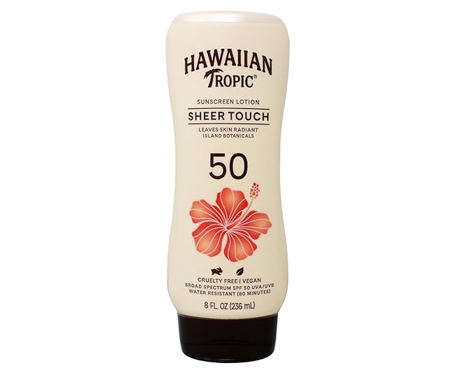 Hawaiian Tropic Sheer Touch Sunscreen SPF 50 Plus 8 oz (Pack of 3)