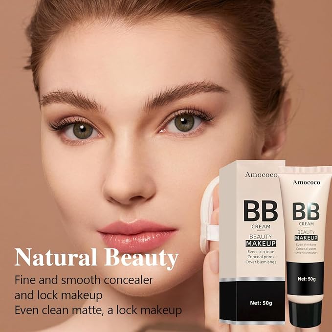 BB Cream, Long-Lasting Natural Beauty Makeup, 50g, 18-Hour Wear, Even Skin Tone & Pore Concealing (Ivory)