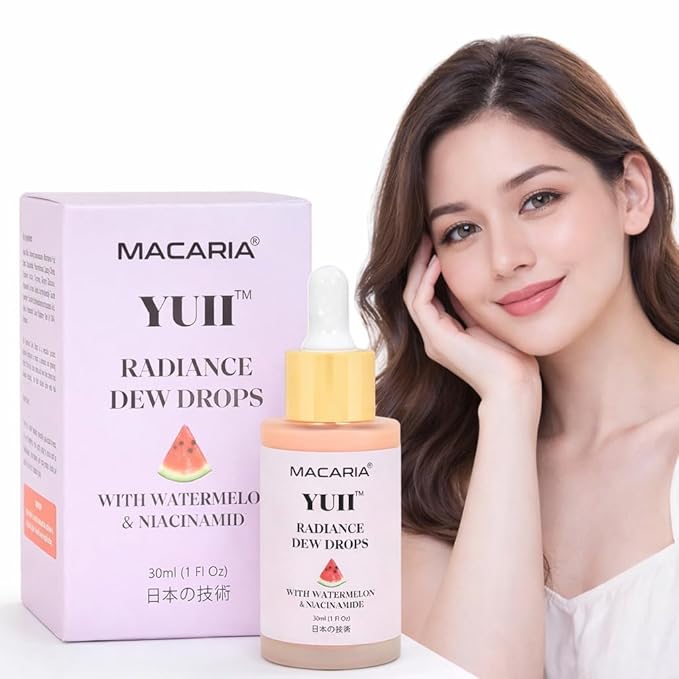 YUII Dew Drops Glow Watermelon Toner Replenishes, Refreshes and Energizes Tired Skin - Clean - Vegan & Cruelty-Free (Japanese Recipe)