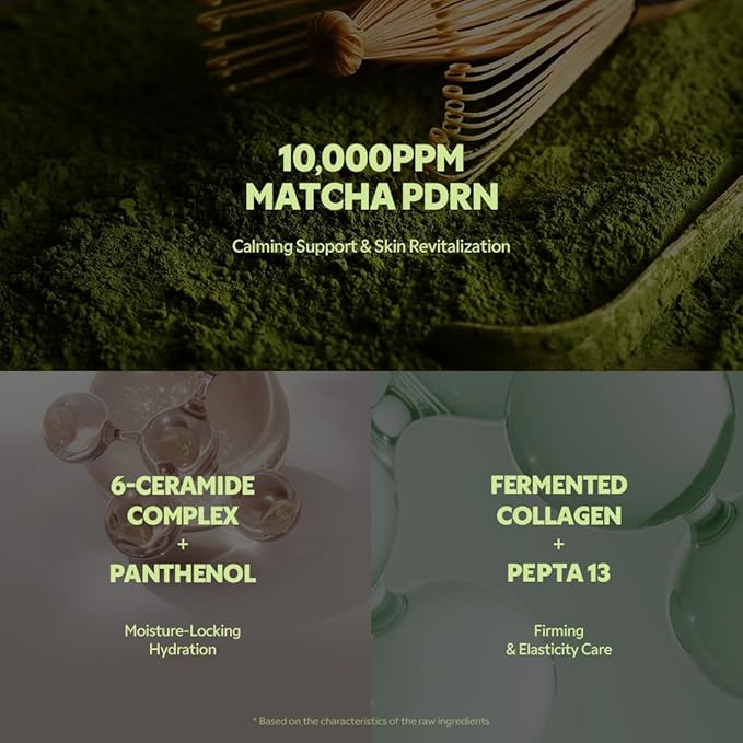 TIRTIR Matcha PDRN Calming Cream 1.69 Fl Oz | 24H Hydrating Korean Cruelty Free Moisturizer Daily Skin Care for Sensitive to All Skin