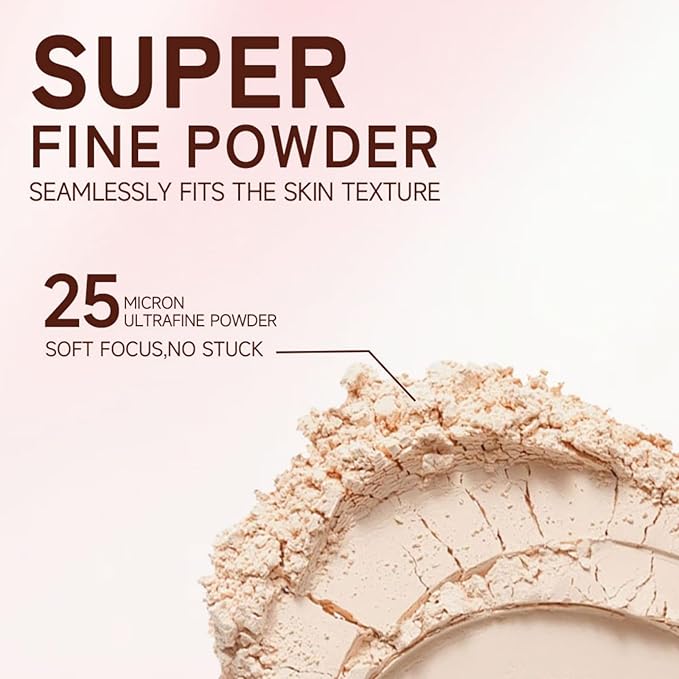 BB Cream Pressed Face Powder, Anti-Aging, Moisturizing Setting Foundation Powder with High Coverage, Oil Control Waterproof Poreless Concealer Buildable Long-Lasting for All Skin Types Natural Color