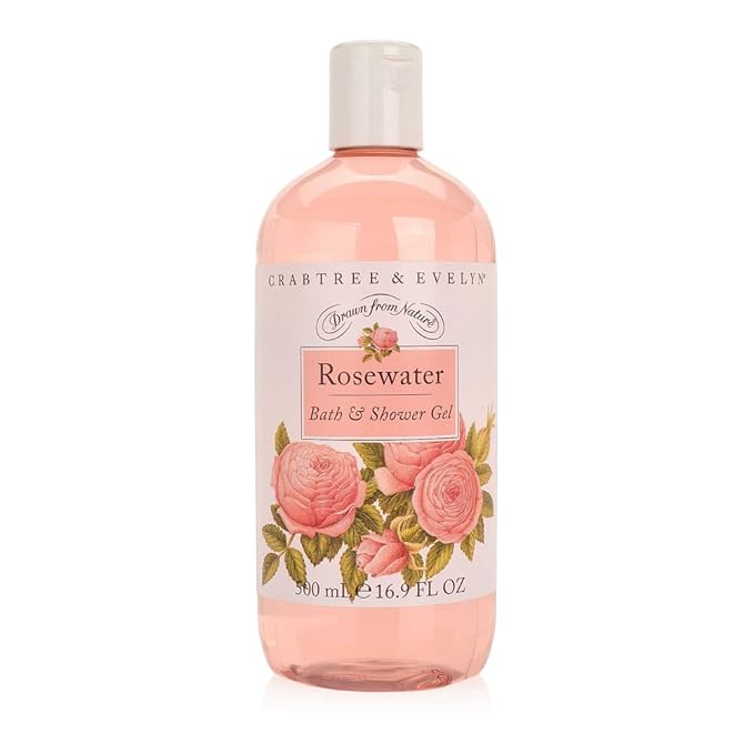 Crabtree & Evelyn Bath and Shower Gel, Rosewater, 16.9 Fl Oz
