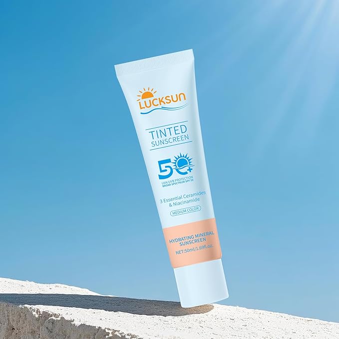 Tinted Sunscreen for Face, SPF 50 2 Pack - Face Sunscreen Lotion,UV Defense, Moisturizing, Travel Size, Medium (50ML)