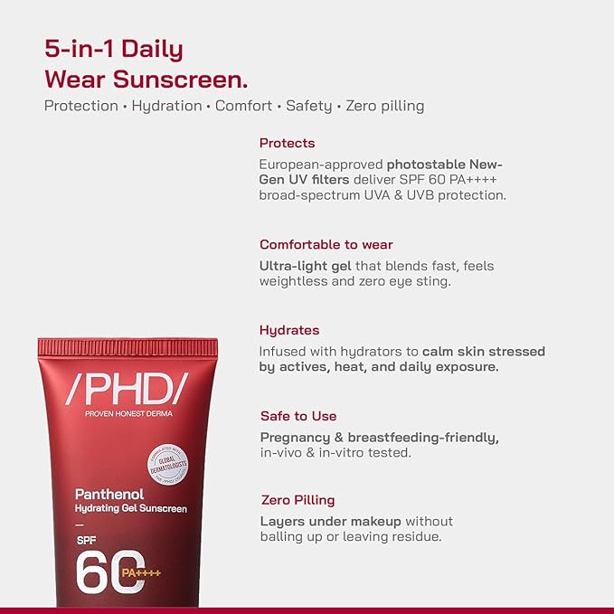 /PHD/Panthenol Hydrating Gel Sunscreen SPF 60 PA++++ 50ml