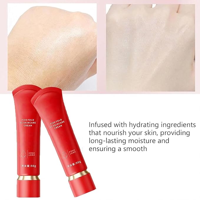 Moisturizing Tone-Up Concealer Cream, Moisturizing 𝐁𝐫𝐢𝐠𝐡𝐭𝐞𝐧ing Tone-up Concealer Cream, Five Fold VC Skincare Creams, Vitamin C Face Serum Moisturizer (3PCS)