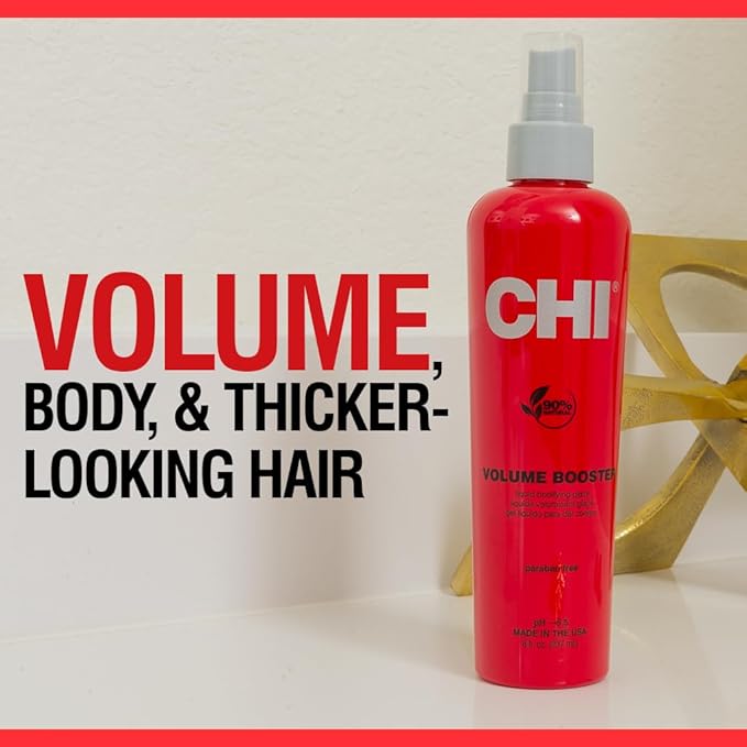 CHI Volume Booster Liquid Bodifying Glaze,Flexible Hold For Volume,Body,& Thicker-Looking Hair,Sulfate & Paraben-Free,8 Oz,(Pack of 2)