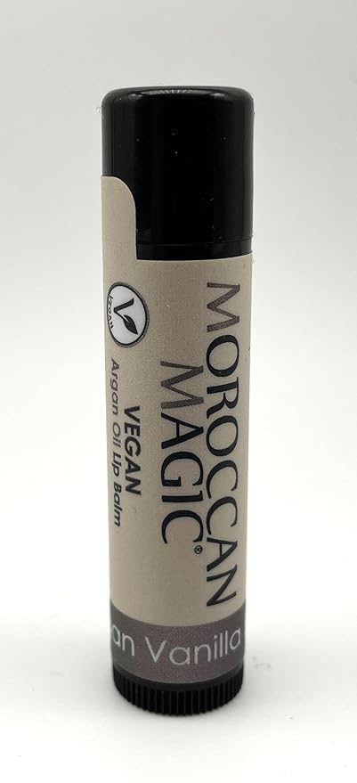 Moroccan Magic Vegan Vanilla Lip Balm 3 Pack | Ultra-Hydrating Argan & Essential Oil Lip Moisturizer + Vitamin E | Natural Chapstick for Dry Lips | Organic Ingredients | Lip Balms & Moisturizers