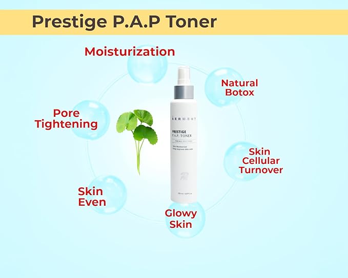 SERMENT Prestige P.A.P Toner 5.1 fl oz – Premium Botanical Toner with Purslane Leaf Extract, Multi-Complex Formula, Hydrating & Refreshing, Made in Korea