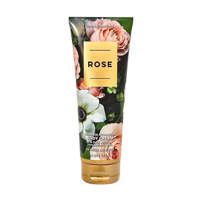Bath & Body Works Ultimate Hydration Body Cream For Women 8 Fl Oz 1- Pack (8 Ounce (Pack of 1), Rose)