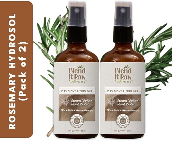 BEMT Rosemary Hydrosol – Steam-Distilled Rosemary Water for Hair & Skin Care, Natural Facial & Scalp Mist, Pure Botanical Toning Water, 200 ml