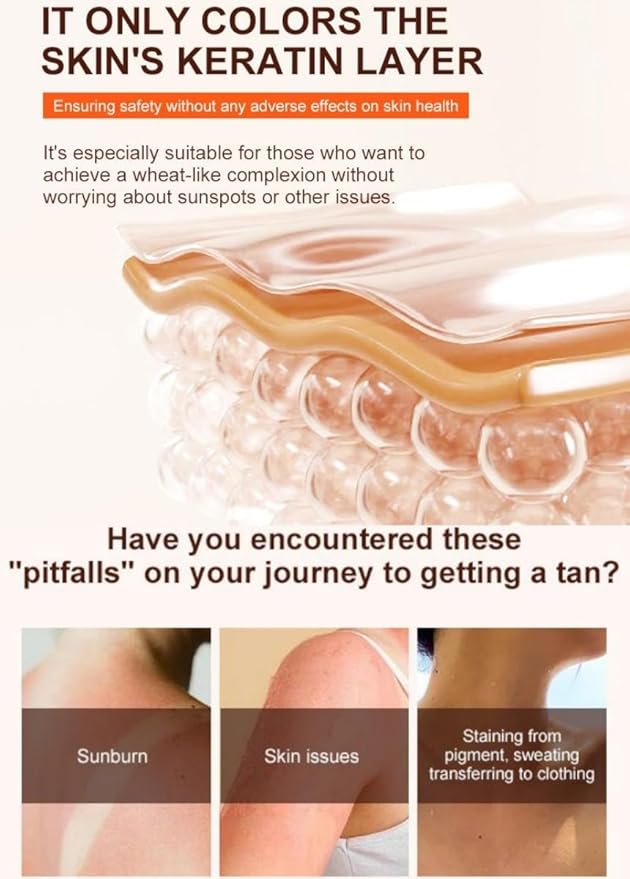 3-in-1 Tanning Oil,Summer Beach Tanning Aid Dark Brown Bronze Body Tanning Oil.Lotion Black Bronzer Oil for Body SPF 25+, Skin-Firming Tanning Lotion for Face Body, Hydrating After Sun Lotion (1(pcs))