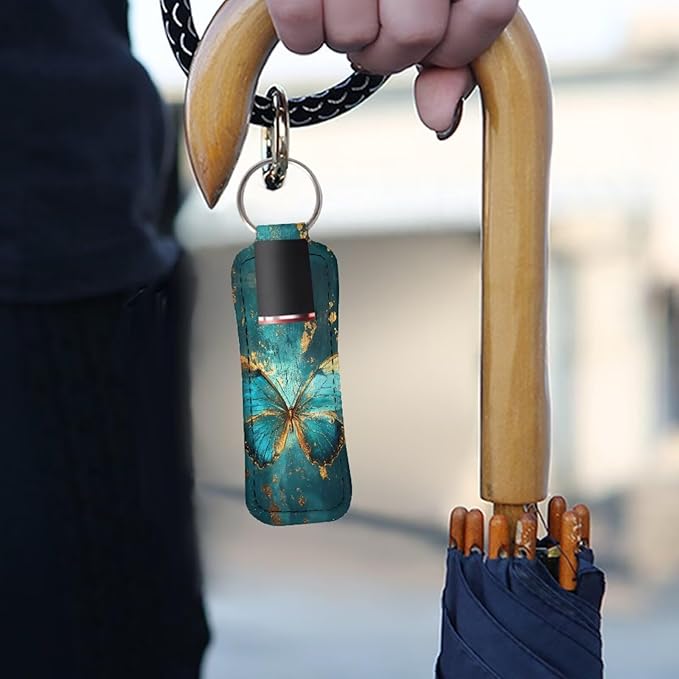 Pensura Chapstick Holder Keychain Fashion 5 Pcs Car Keychain Holder Portable Chapstick Holder Keep from Scratched and Dust