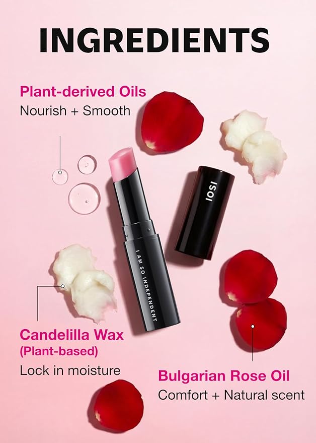 ISOI Bulgarian Rose Lip Treatment Balm (Baby Pink) – Hydrating & Tinted Lip Balm for Dry Lips, Korean Skincare (0.18 oz, 5g)