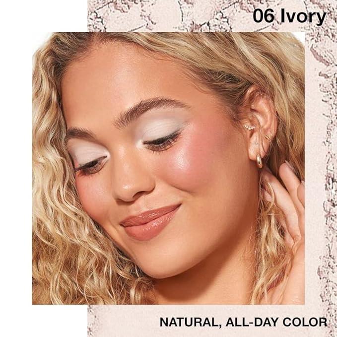 Single Cream Eyeshadow,Ivory Matte Eye shadow Pallette,Waterproof&Long Lasting Mini Eyeshadow,Soft Matte Eye Makeup,Vegan & Cruelty-Free Eye shadow for Brown Blue Green Eyes #06