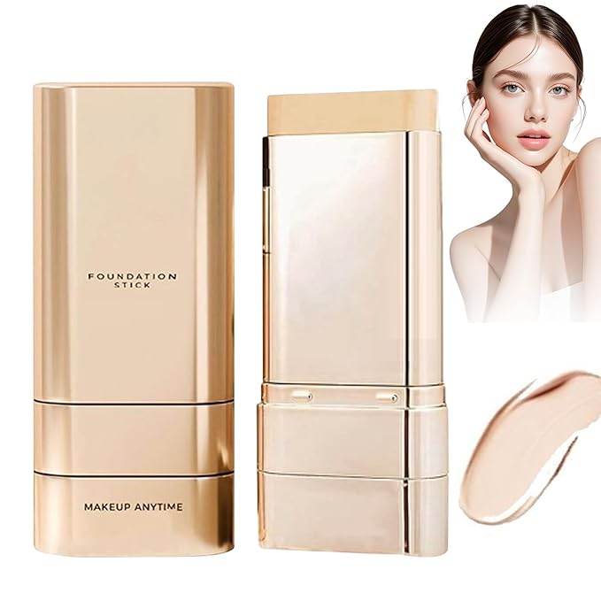 Luminous Dual-Ended Concealer Foundation Stick,Multi-use Double Head Foundations Make up Sticks, Foundation Stick Korean 3 in 1,Sweat-Proof for All Skin Types (Ivory White)