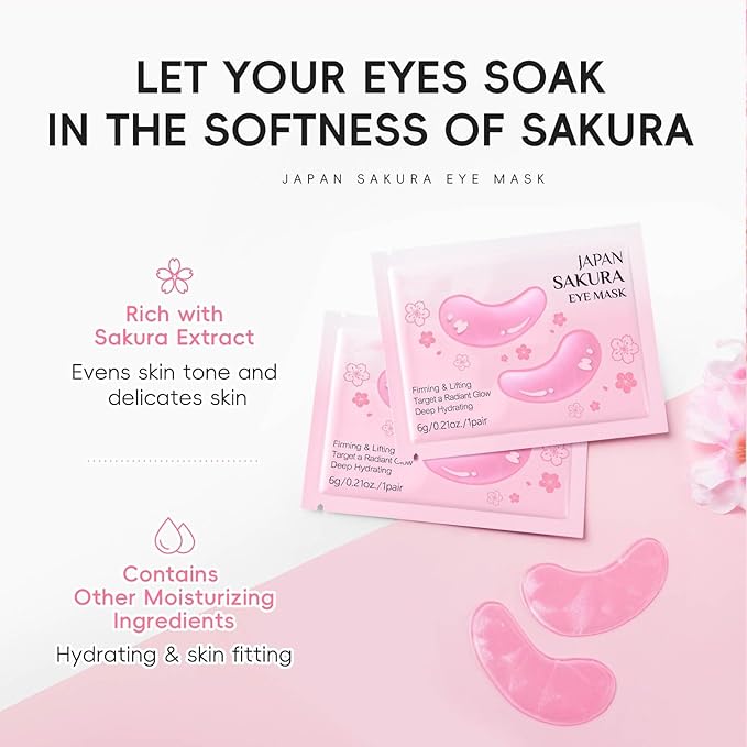 Mini Travel Skincare Set, 29 Piece Mini Travel Essentials Kit With Facial Cleanser, Toner, Serum, Cream, Eye Mask, Sleeping Mask, Mud Mask, Sakura Skin Care Gift Set For Teen Girls And Women