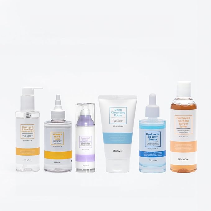 Skin Cycling Method Set - skin cycling kit, retinoid night cream, exfoliating toner, hydrating serum, Korean skincare set