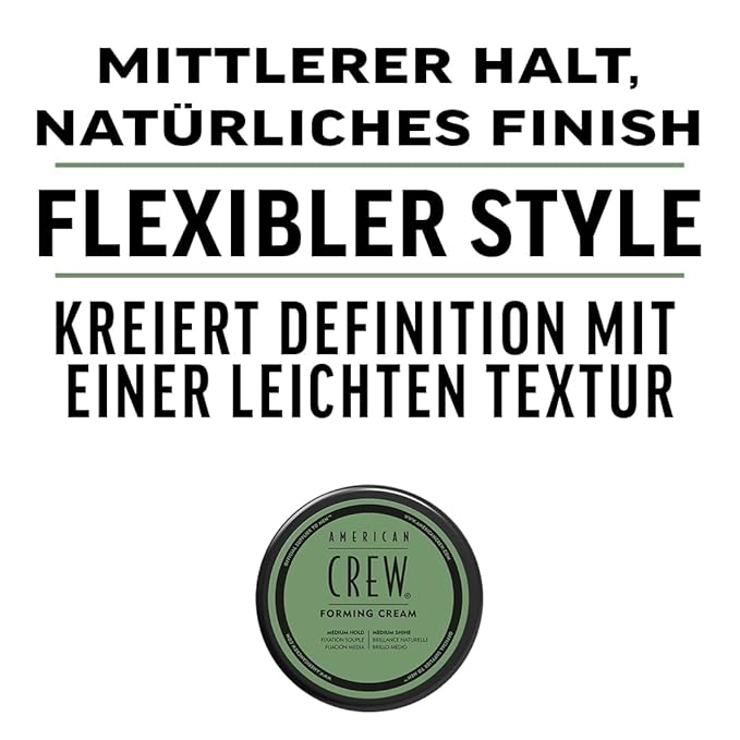 American Crew Men's Hair Forming Cream (OLD VERSION), Like Hair Gel with Medium Hold & Medium Shine, 3 Oz (Pack of 1)